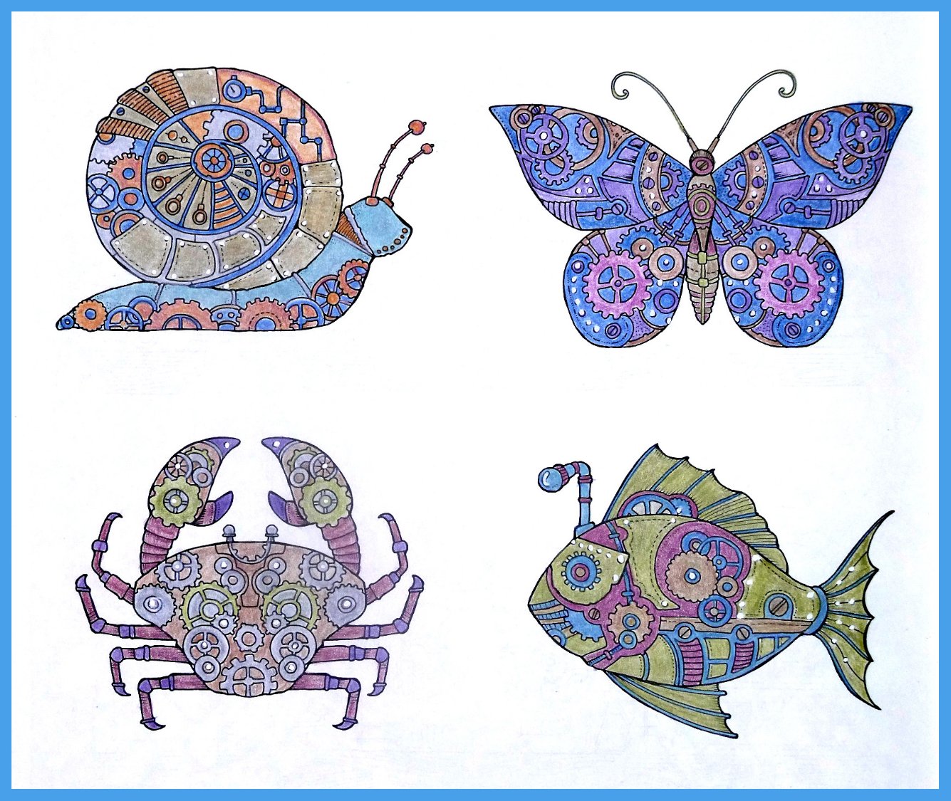 Solve Self colored drawings, from the book by Johanna Basford. jigsaw