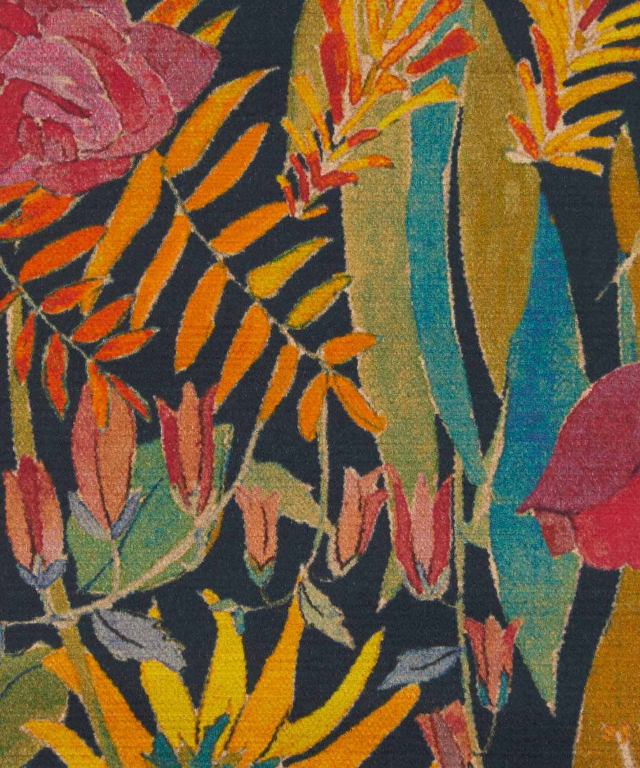 Solve Liberty of London Velvet Vintage Fabric "Faria Flowers in Lichen