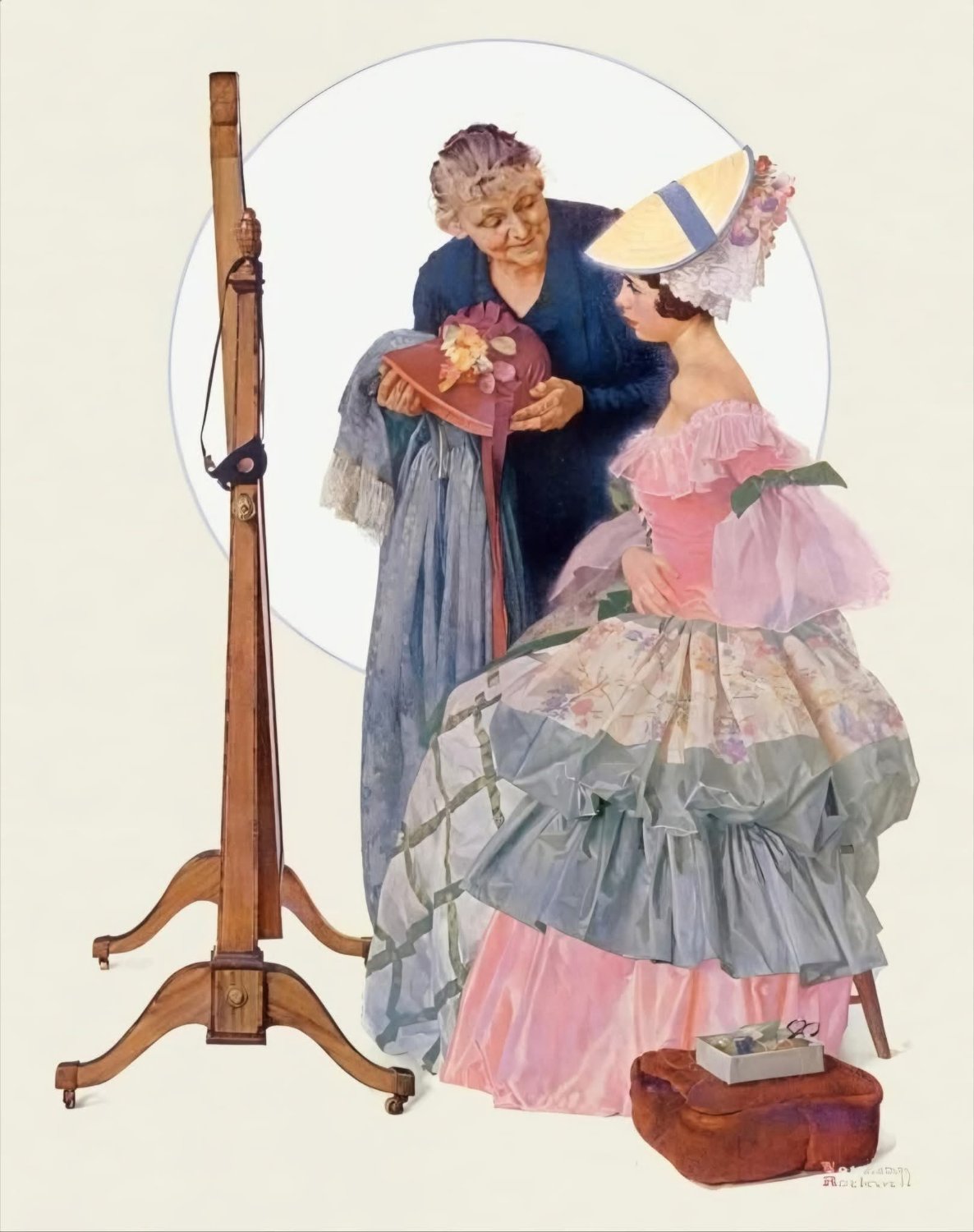 Solve Norman Rockwell jigsaw puzzle online with 63 pieces