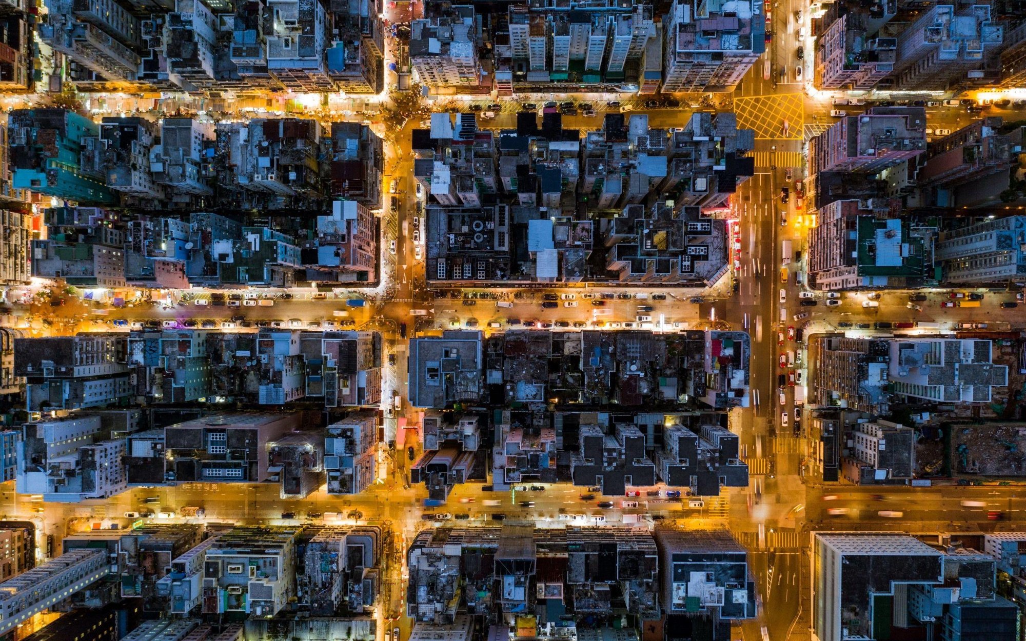 Solve Bird'seye view of blocks of buildings and streets (Hong Kong