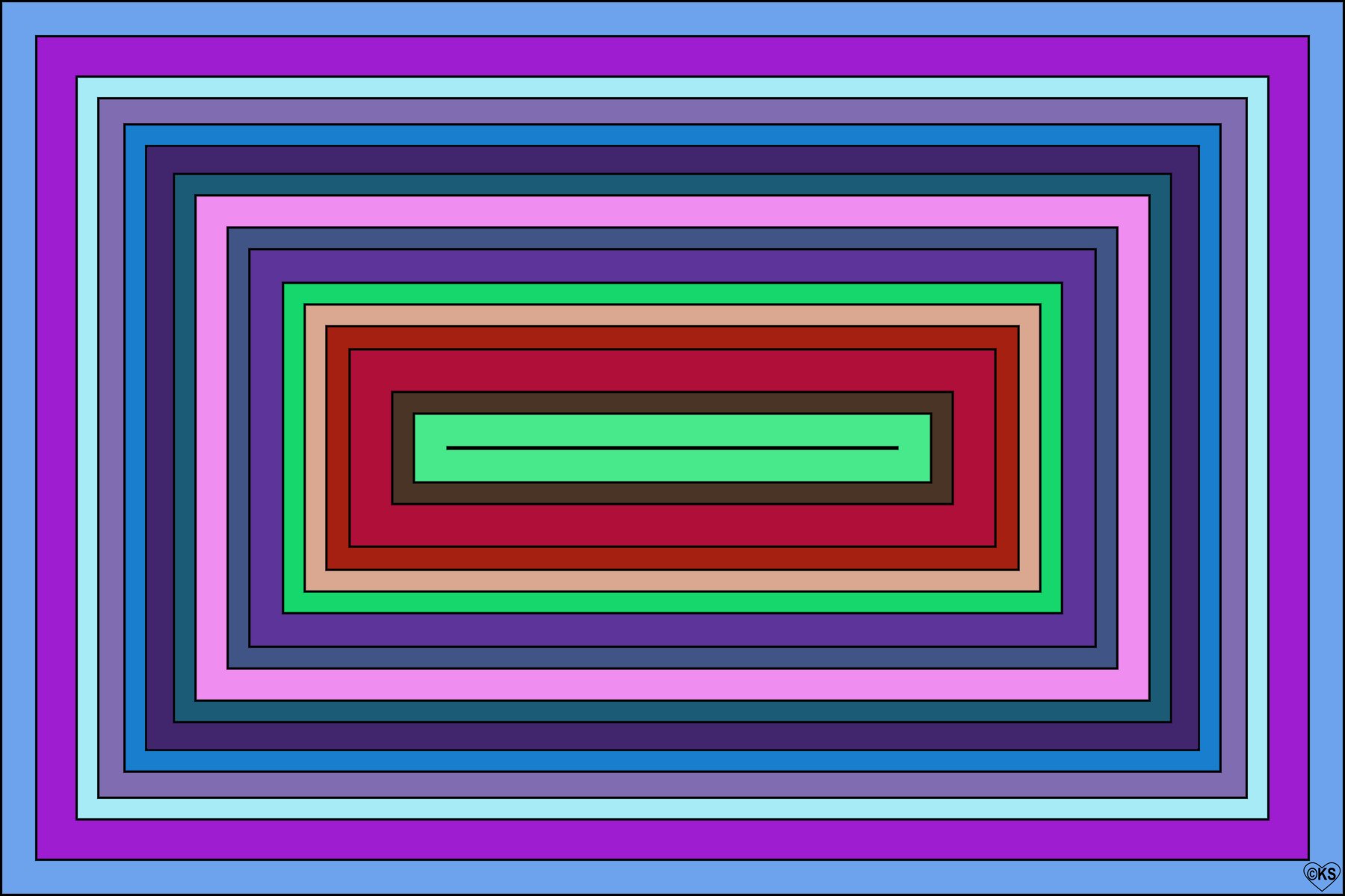 Solve Concentric Rectangles!! ~ H jigsaw puzzle online with 600 pieces