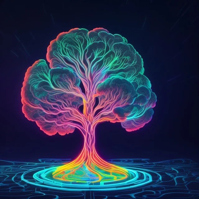 Solve A Fun Funky Tree jigsaw puzzle online with 9 pieces