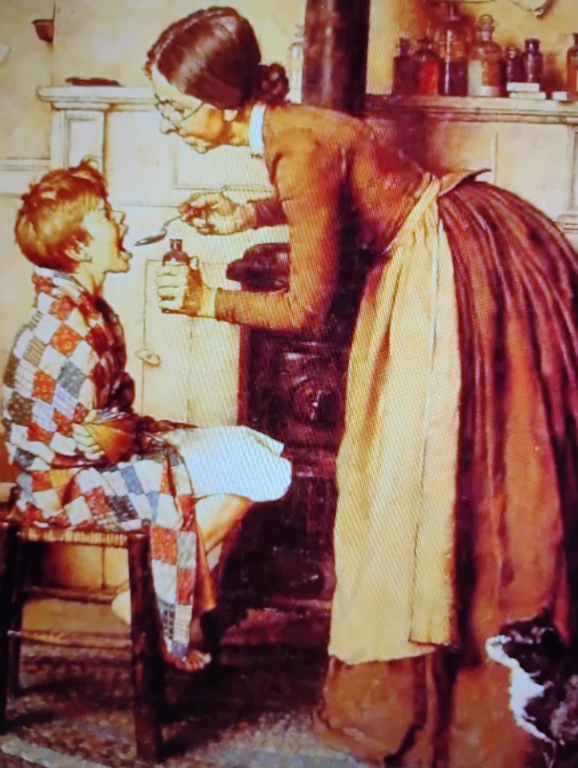 Solve Norman Rockwell jigsaw puzzle online with 63 pieces