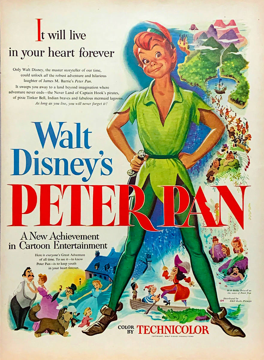 Solve Peter Pan Poster jigsaw puzzle online with 234 pieces
