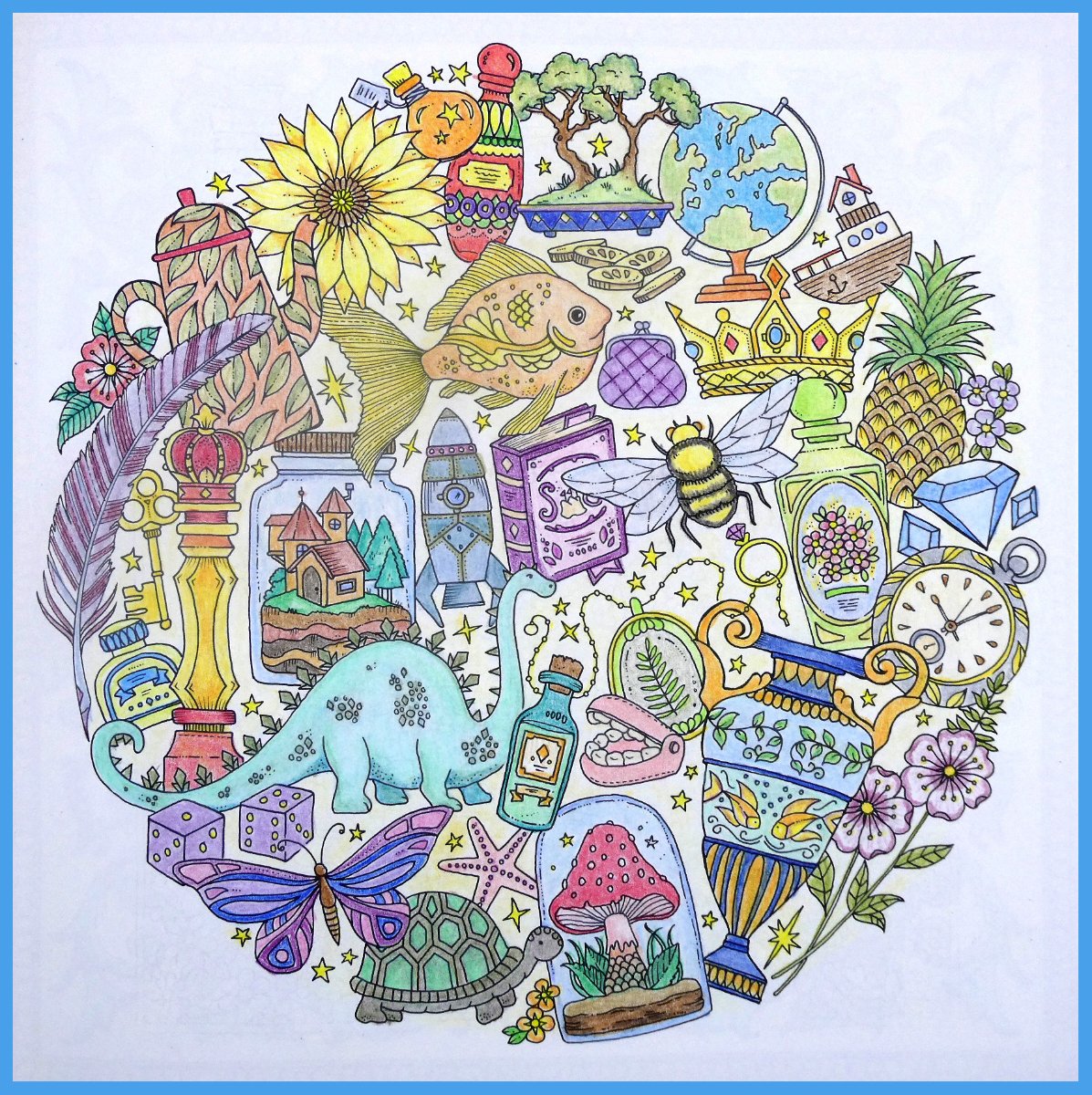 Solve Self colored drawings, from the book by Johanna Basford. jigsaw