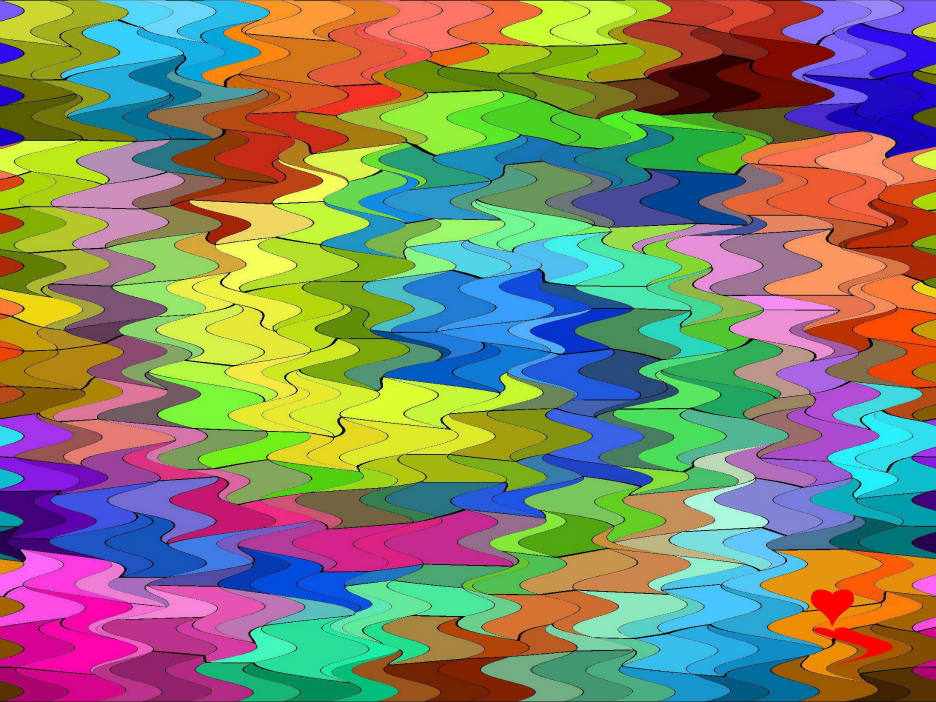 Solve Rainbow Rippled Swirl - Tiny jigsaw puzzle online with 20 pieces