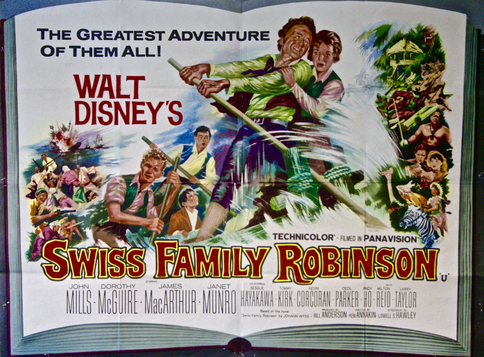Solve WALT DISNEY’S SWISS FAMILY ROBINSON - UK POSTER, 1960 jigsaw ...