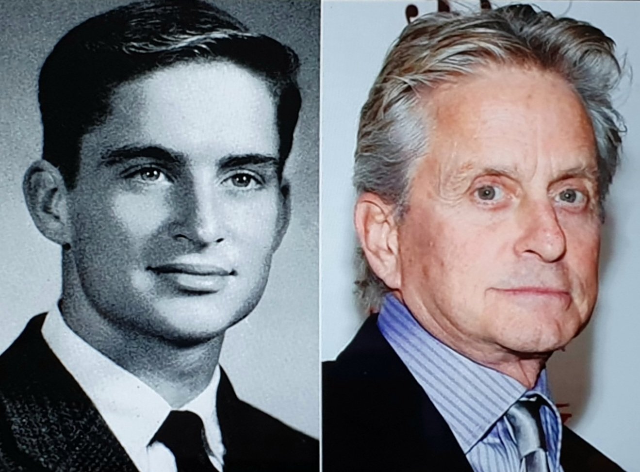 Solve MICHAEL DOUGLAS, YOUNG AND OLD jigsaw puzzle online with 24 pieces - How Old Is Michael Douglas? Hollywood Legend’s Age In 2025