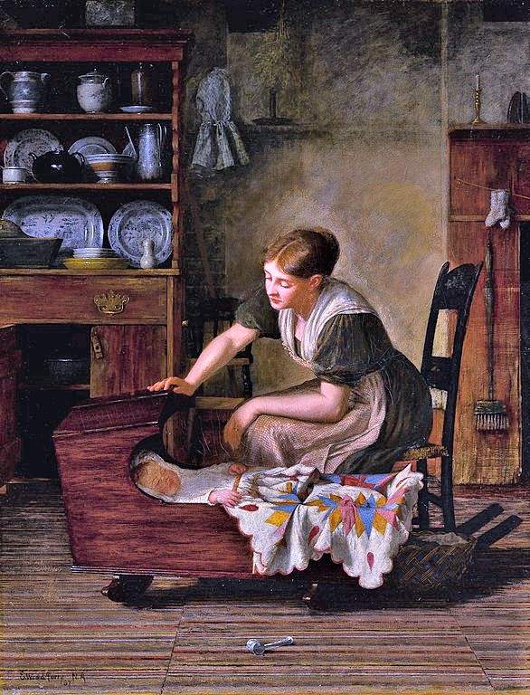 Solve Cradle Song (1887) jigsaw puzzle online with 80 pieces