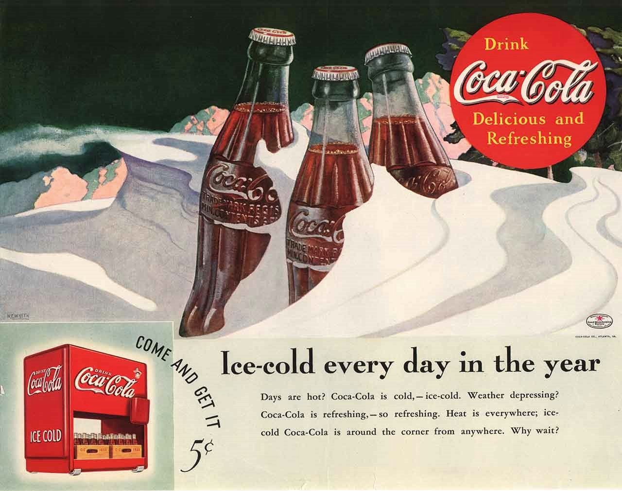 Solve Vintage Coke Ads 31 Art By NC Wyeth Jigsaw Puzzle Online With G5L5110T1SMP01HT