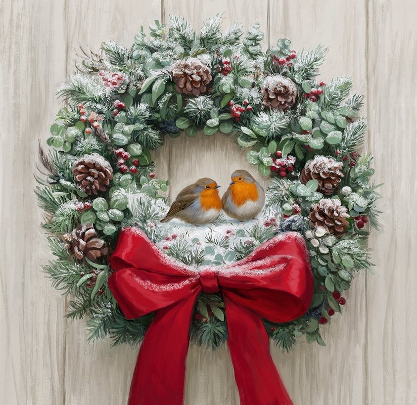 Solve Christmas Wreath jigsaw puzzle online with 81 pieces