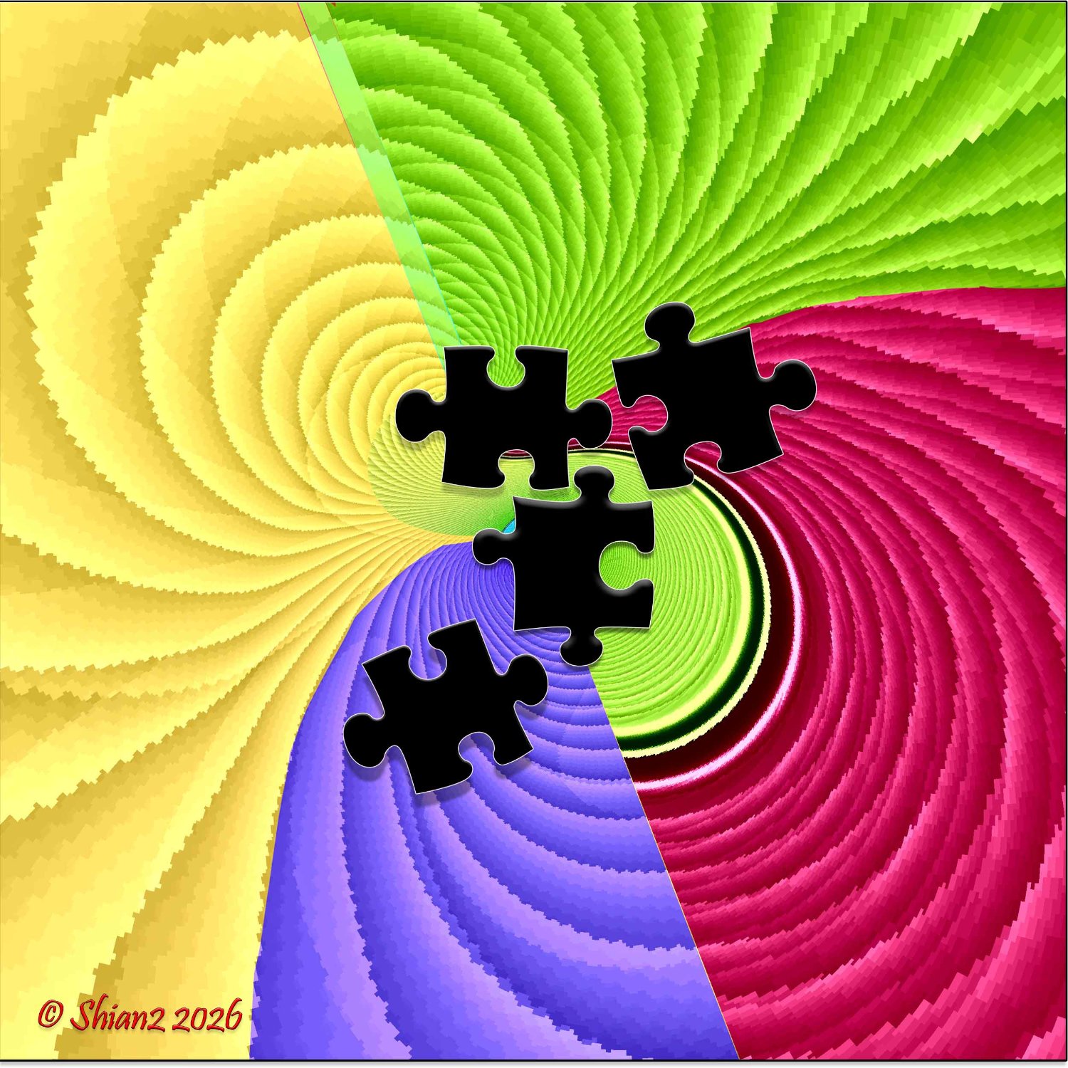 Solve 4 Puzzle Pieces jigsaw puzzle online with 64 pieces