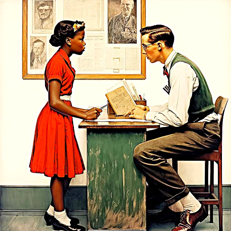 Solve NORMAN ROCKWELL - 3 OF 4 jigsaw puzzle online with 9 pieces