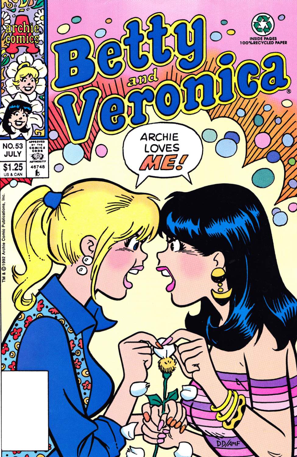 Solve Betty & Veronica (July 1993) jigsaw puzzle online with 96 pieces
