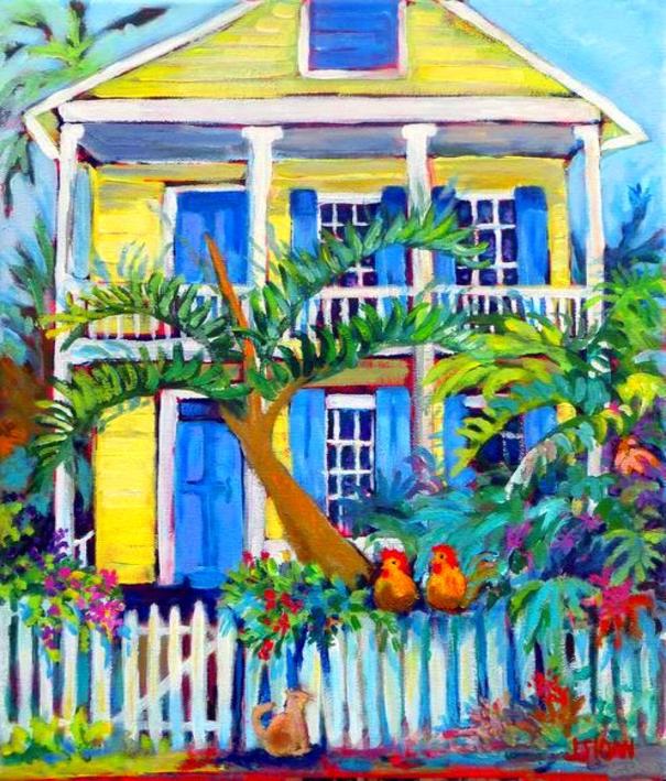Solve Friends on Frances Street, Key West jigsaw puzzle online with 72
