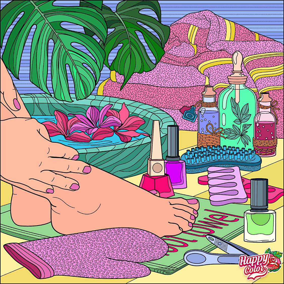 Spa Puzzled Solve Spa Day jigsaw puzzle online with 64 pieces