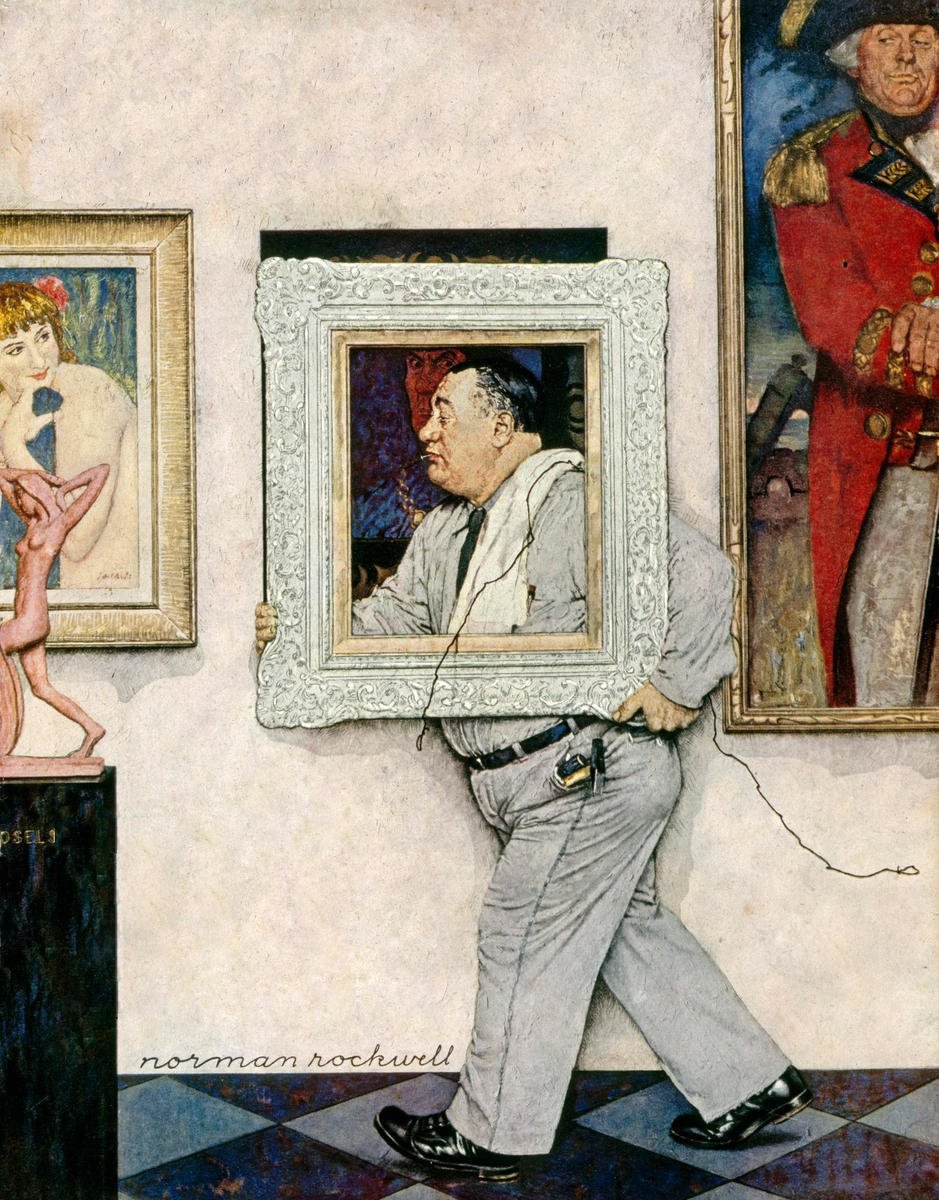 Solve Framed (1946) by Norman Rockwell jigsaw puzzle online with 99 pieces