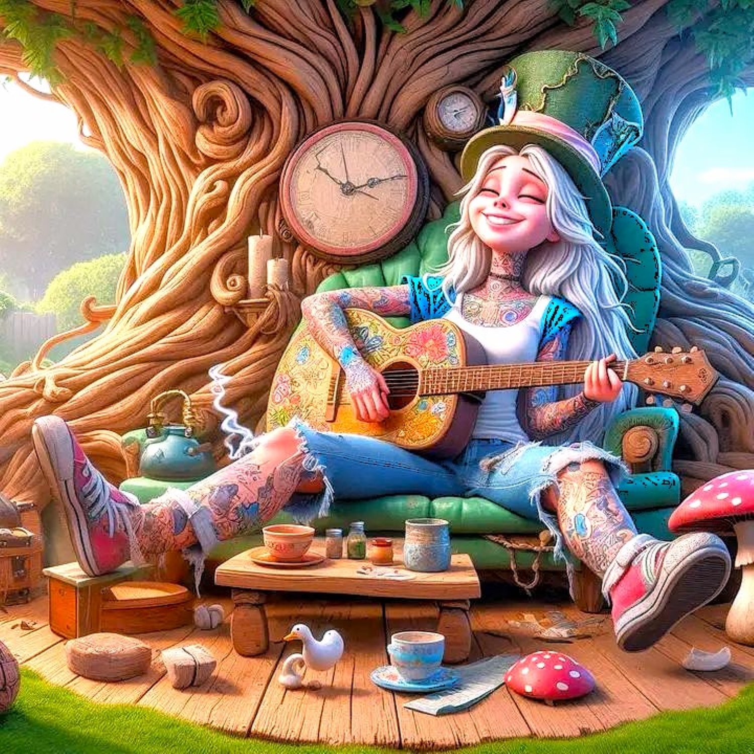 Solve Alice Rocking Out jigsaw puzzle online with 81 pieces