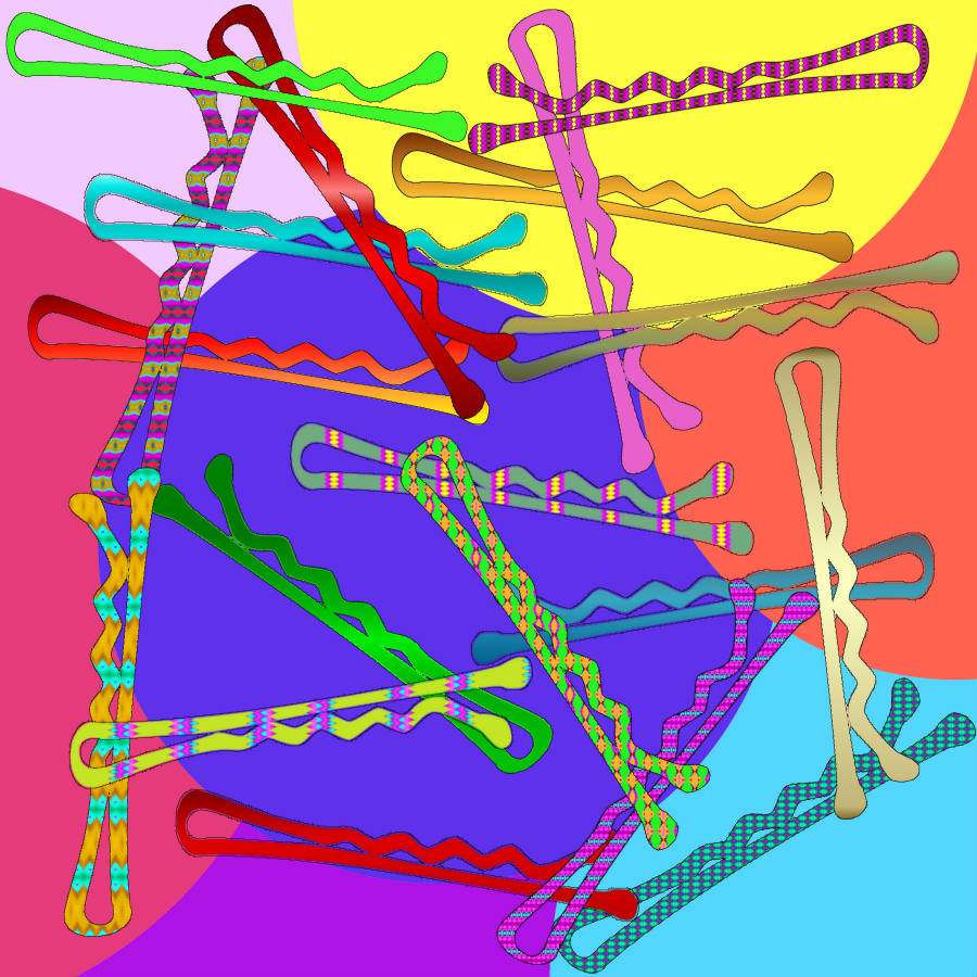 Solve HAIR PINS jigsaw puzzle online with 36 pieces