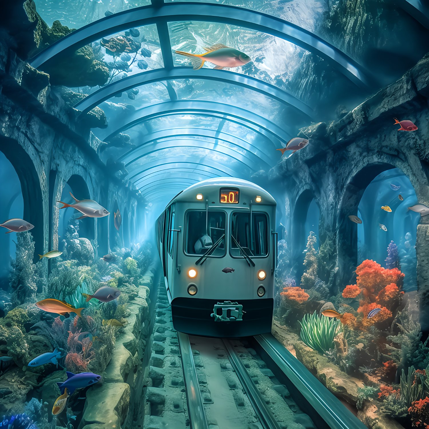 Solve Train to Atlantis jigsaw puzzle online with 400 pieces