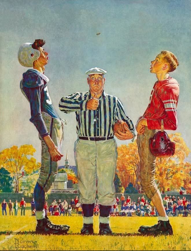 Solve Norman Rockwell jigsaw puzzle online with 48 pieces