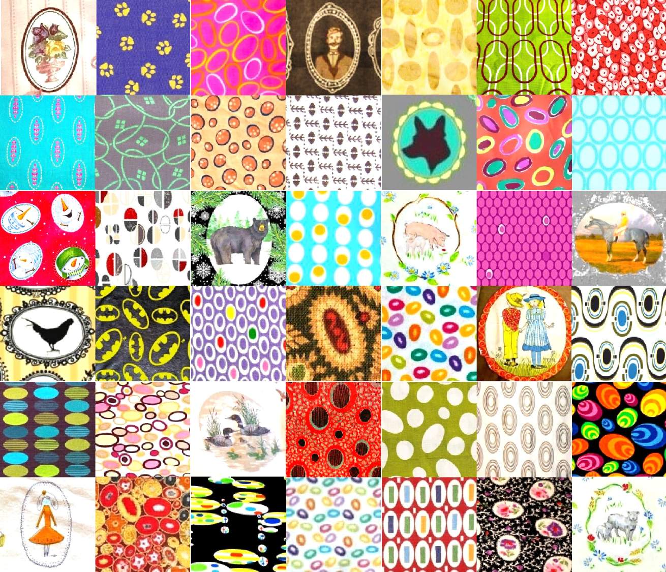 Jigsaw Puzzle 72 pieces PATCHWORK OVALS 53 Jigidi