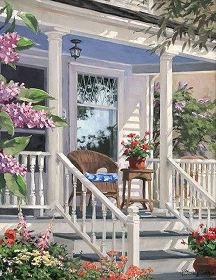 Solve Front Porch jigsaw puzzle online with 80 pieces