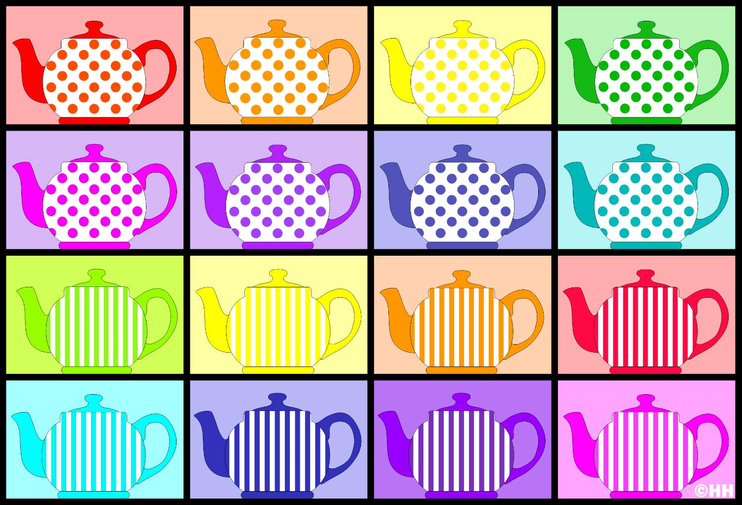 Solve teapots jigsaw puzzle online with 40 pieces