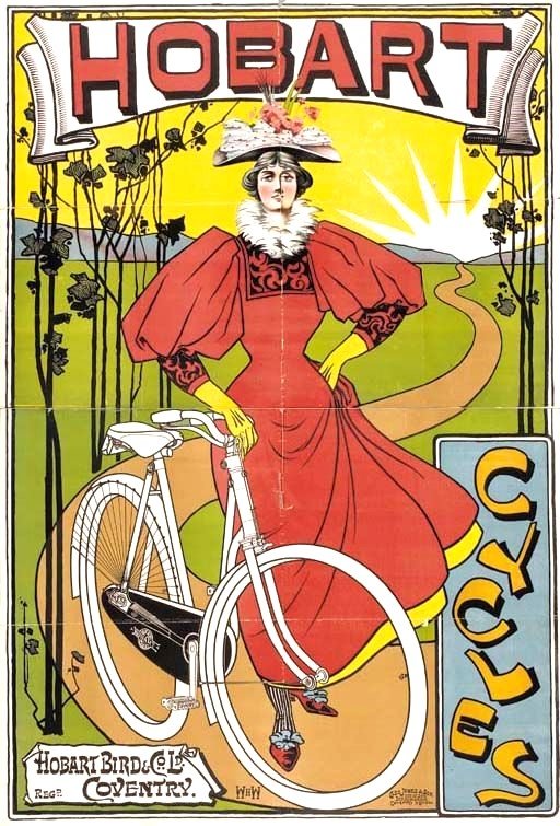 Solve Themes Vintage ads Hobart Bicycles jigsaw puzzle online with 96