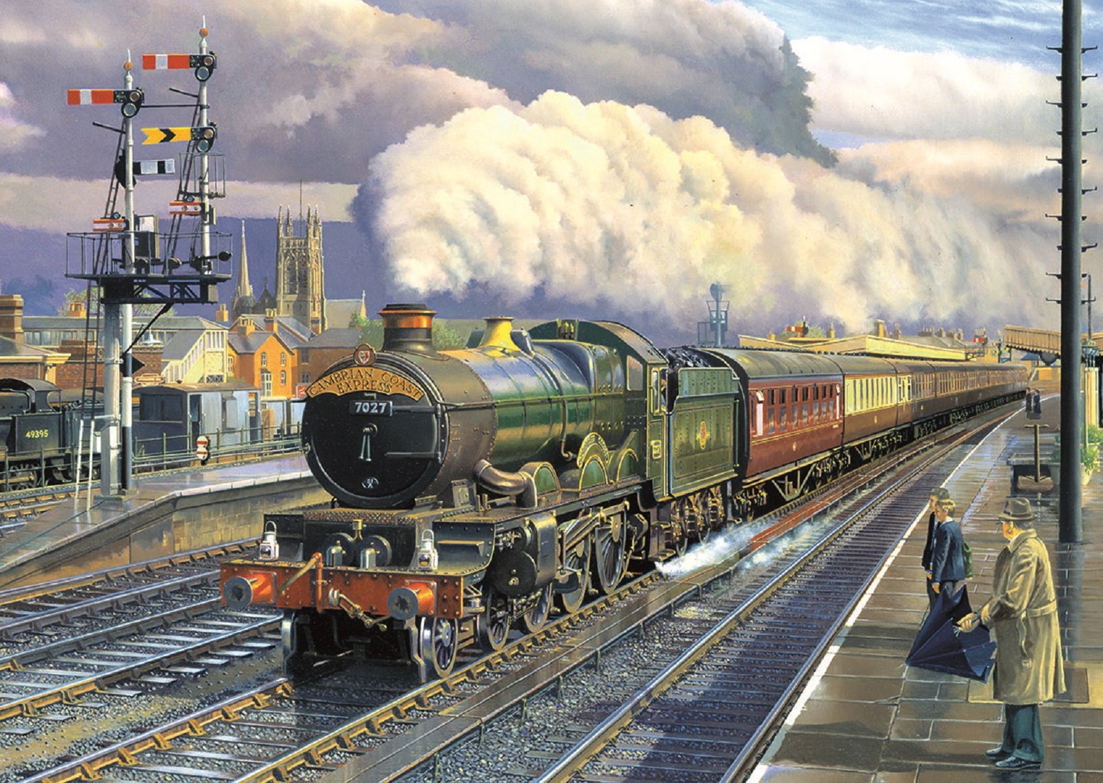 Jigsaw Puzzle | 247 pieces | GWR 4073 Class 4-6-0 7027 Thornbury Castle ...