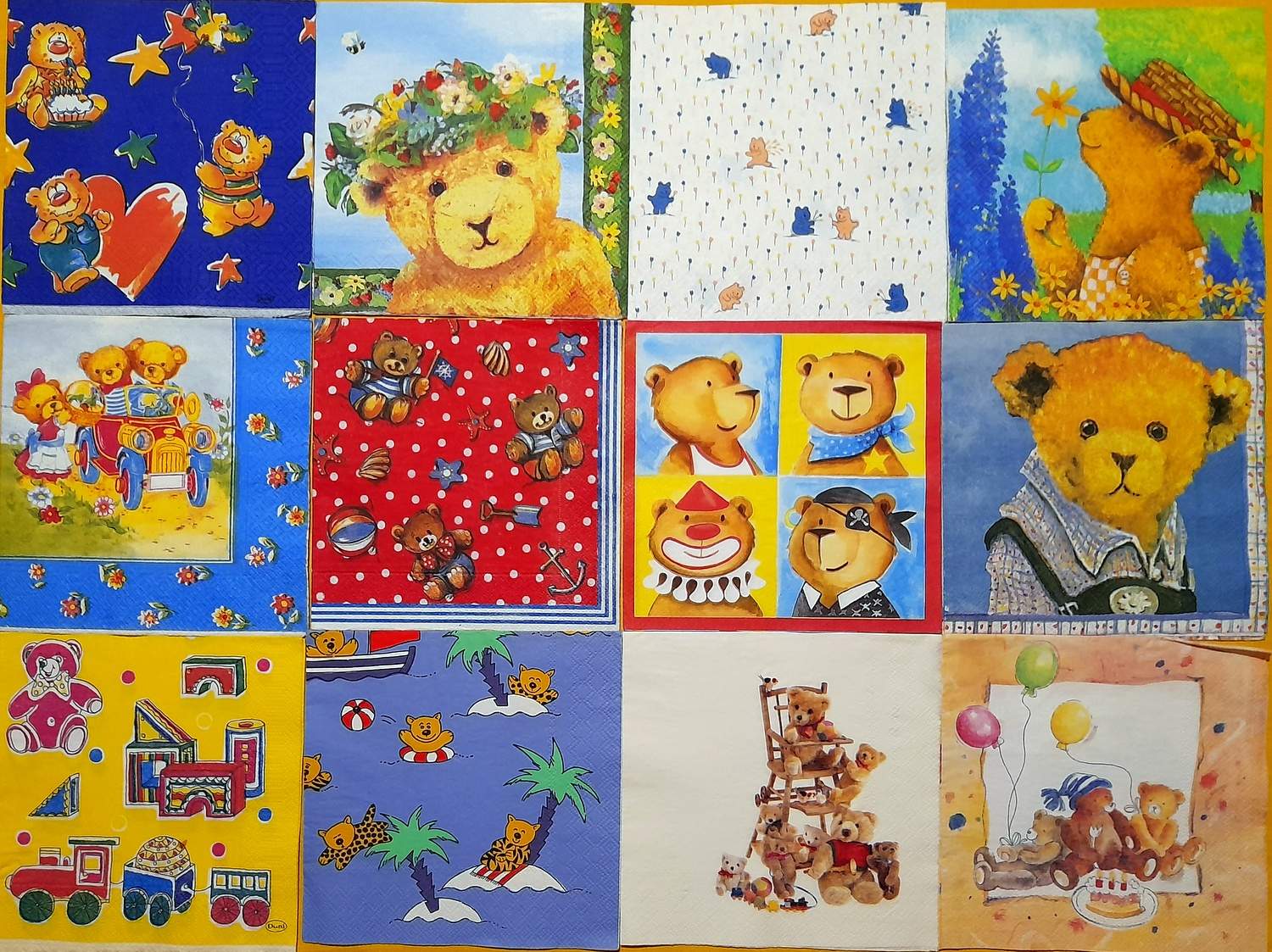 Solve Teddy bears jigsaw puzzle online with 130 pieces