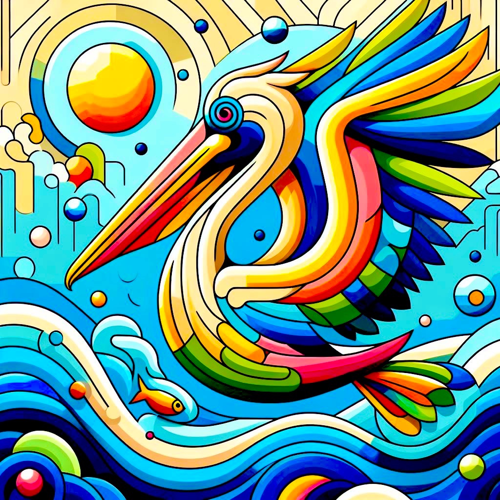 Solve Pelican abstract jigsaw puzzle online with 81 pieces