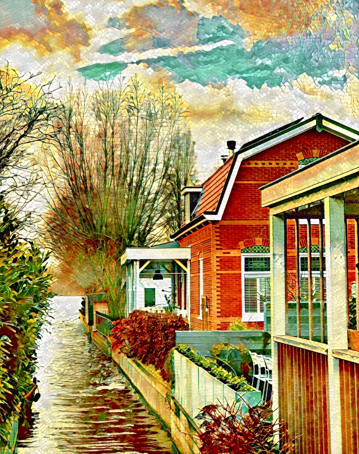 Solve Landsmeer (mosaic) jigsaw puzzle online with 195 pieces