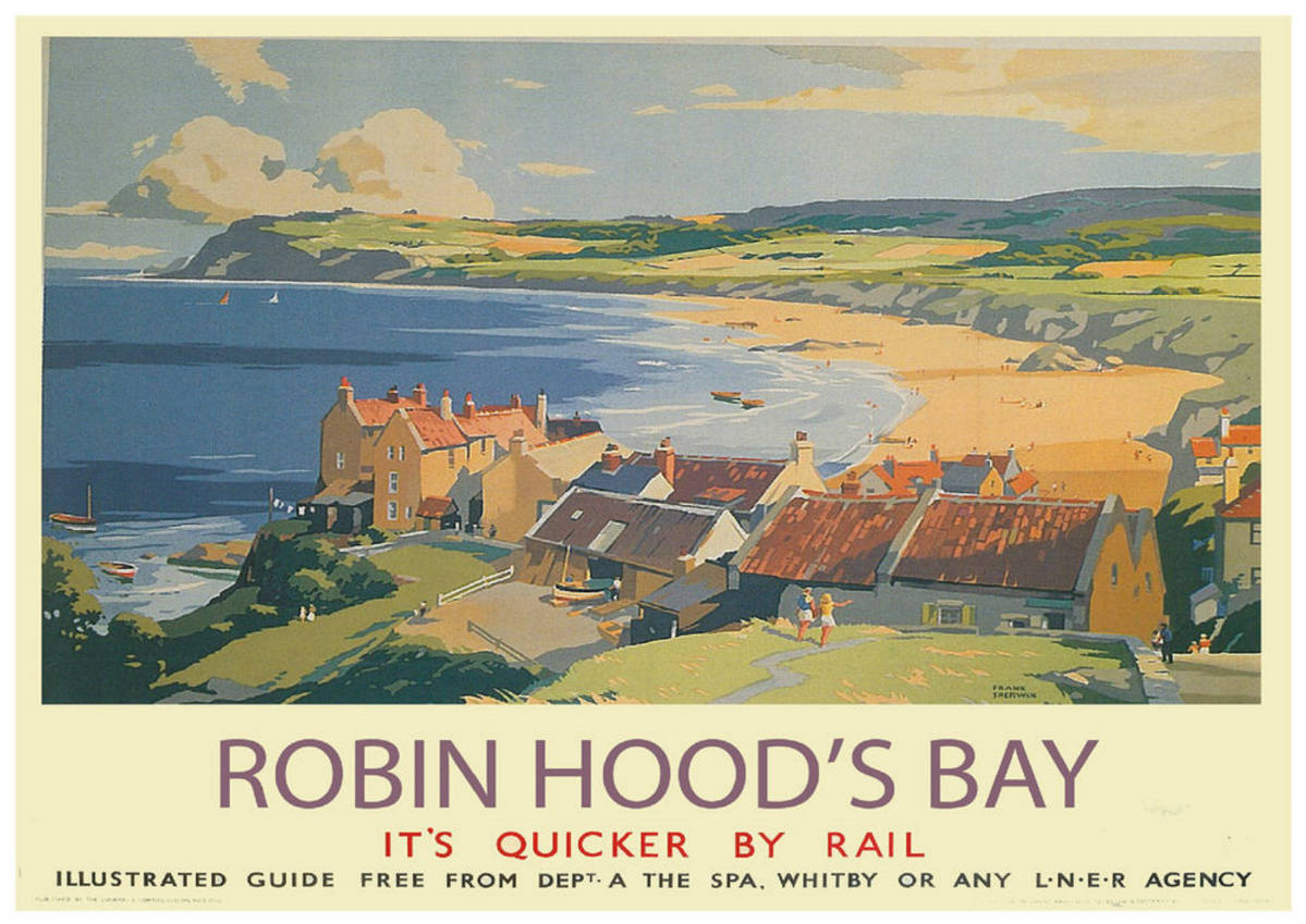 Solve Rail Posters - Robin Hood Bay jigsaw puzzle online with 108 pieces