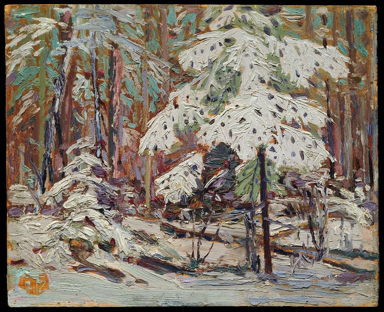 Solve Tom Thomson Snow in the Woods, Fall 1916. / Resize from 12 to