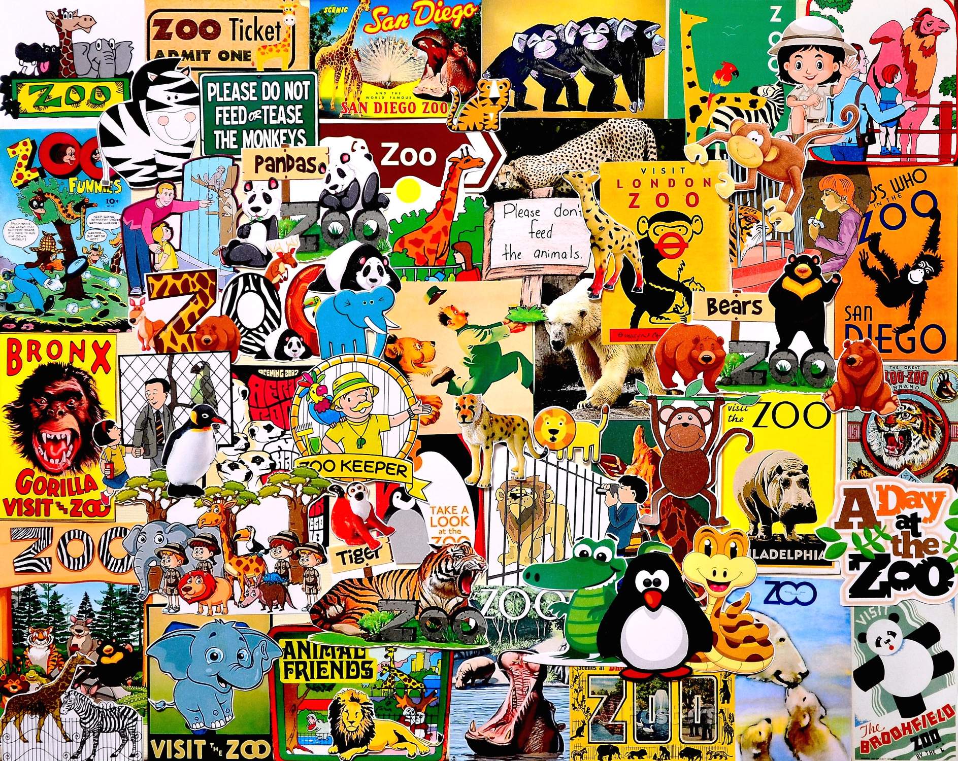 Solve I love the zoo jigsaw puzzle online with 500 pieces