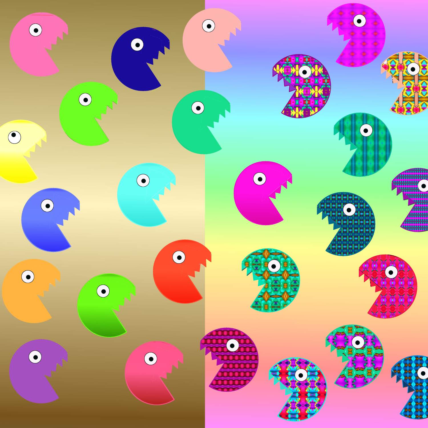 Solve PLAIN VERSUS PATTERN jigsaw puzzle online with 225 pieces