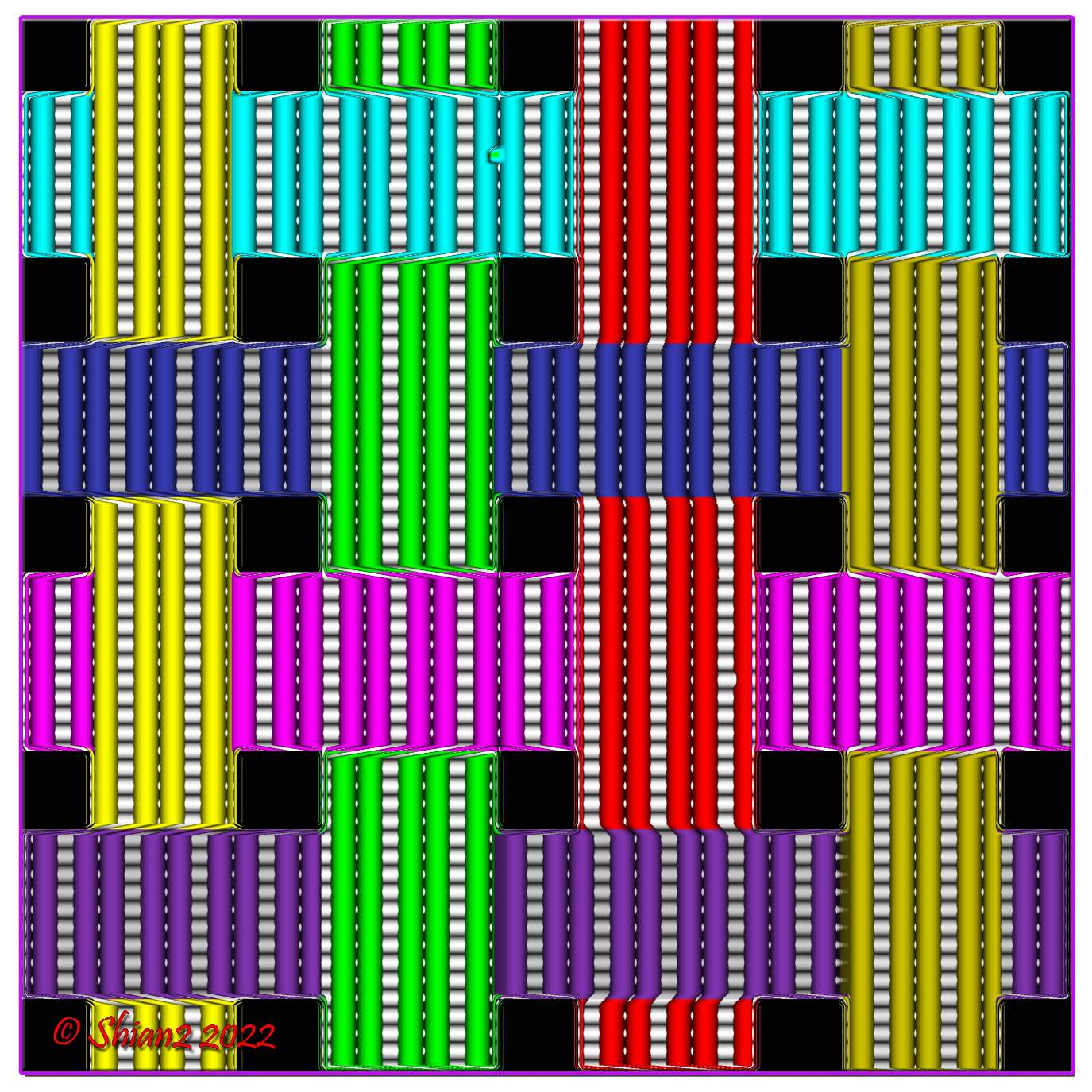 Solve Woven Ribbons jigsaw puzzle online with 121 pieces