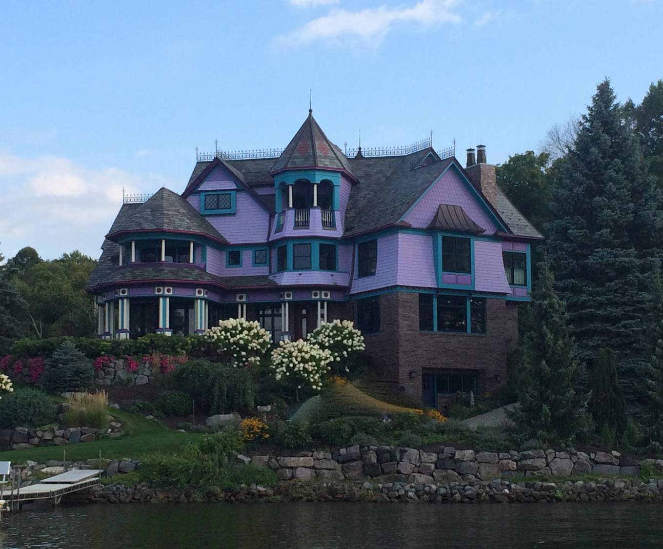 Solve Purple House jigsaw puzzle online with 63 pieces