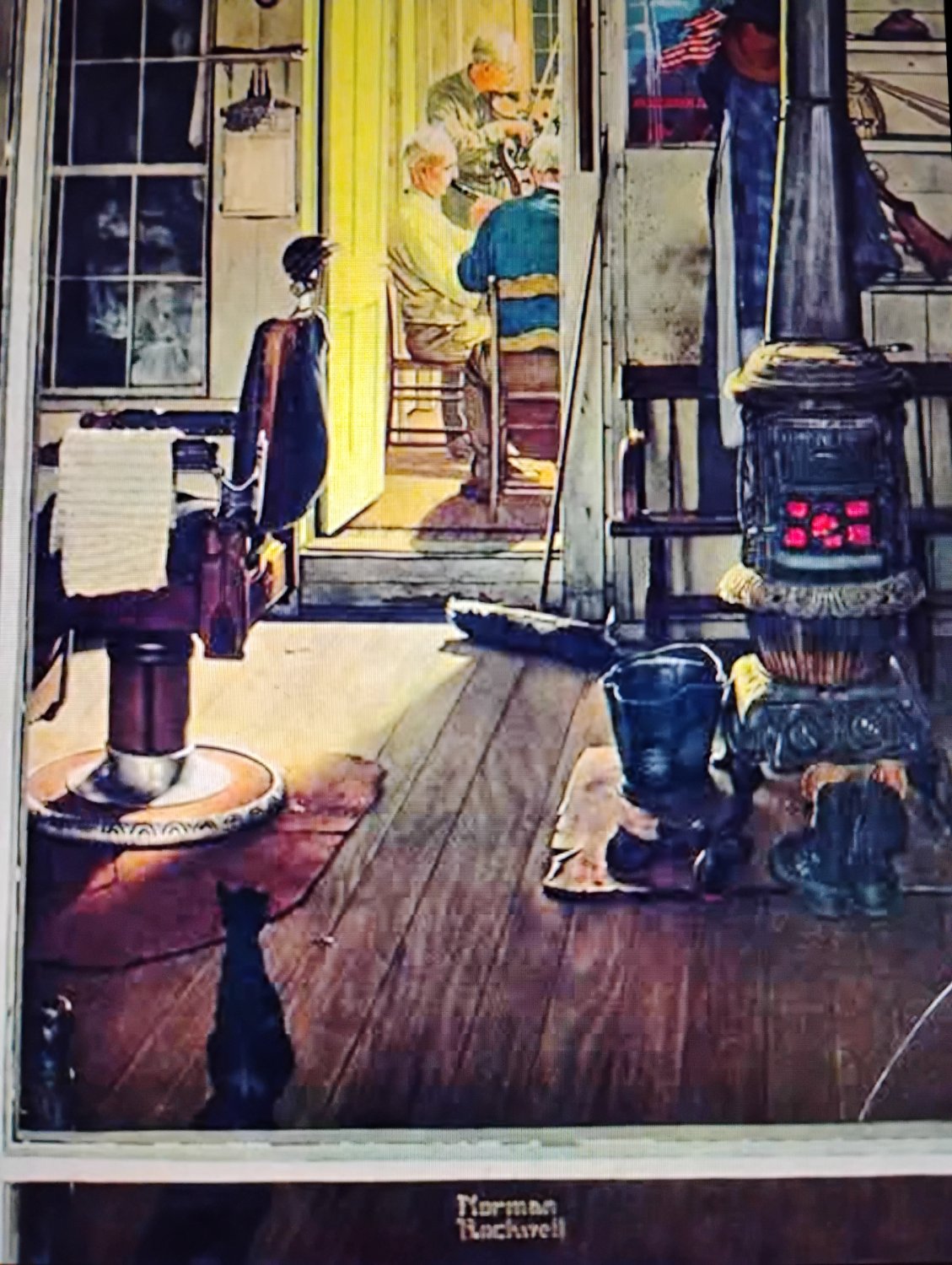 Solve Norman Rockwell jigsaw puzzle online with 63 pieces