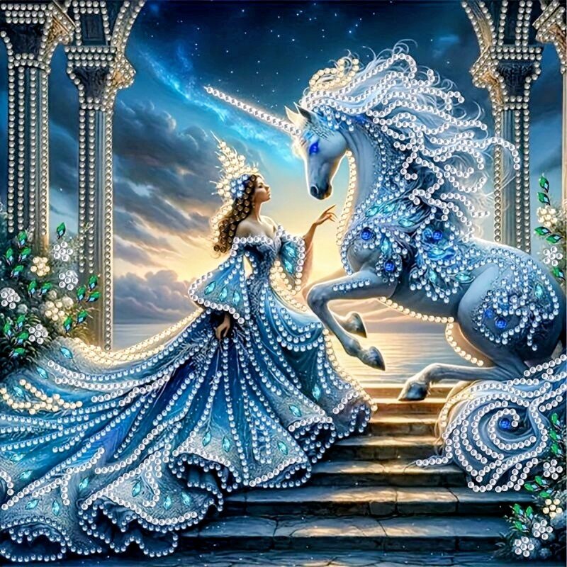 Unique Princess Solve Beautiful princess and her unicorn.... jigsaw puzzle online with ...
