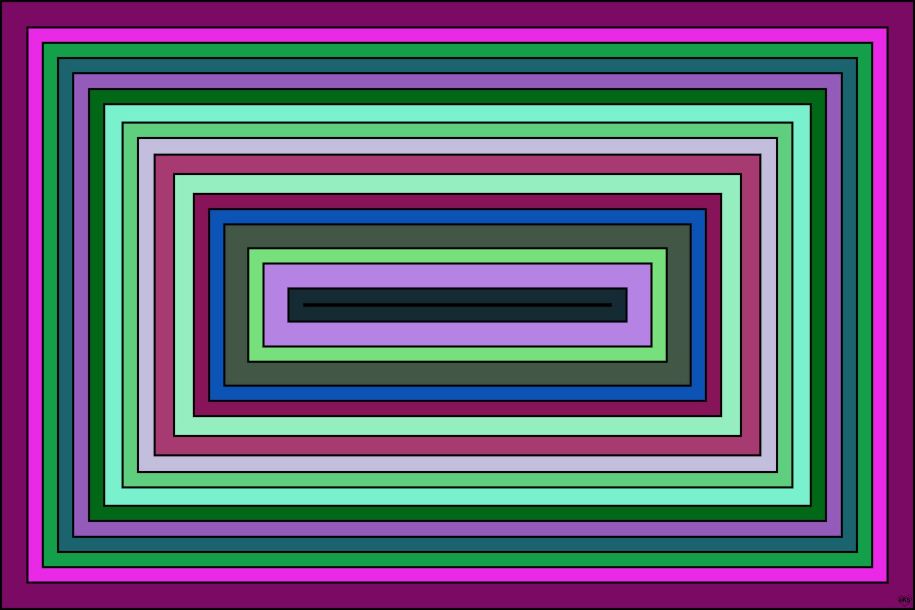 Solve Concentric Rectangles!! ~ M jigsaw puzzle online with 96 pieces