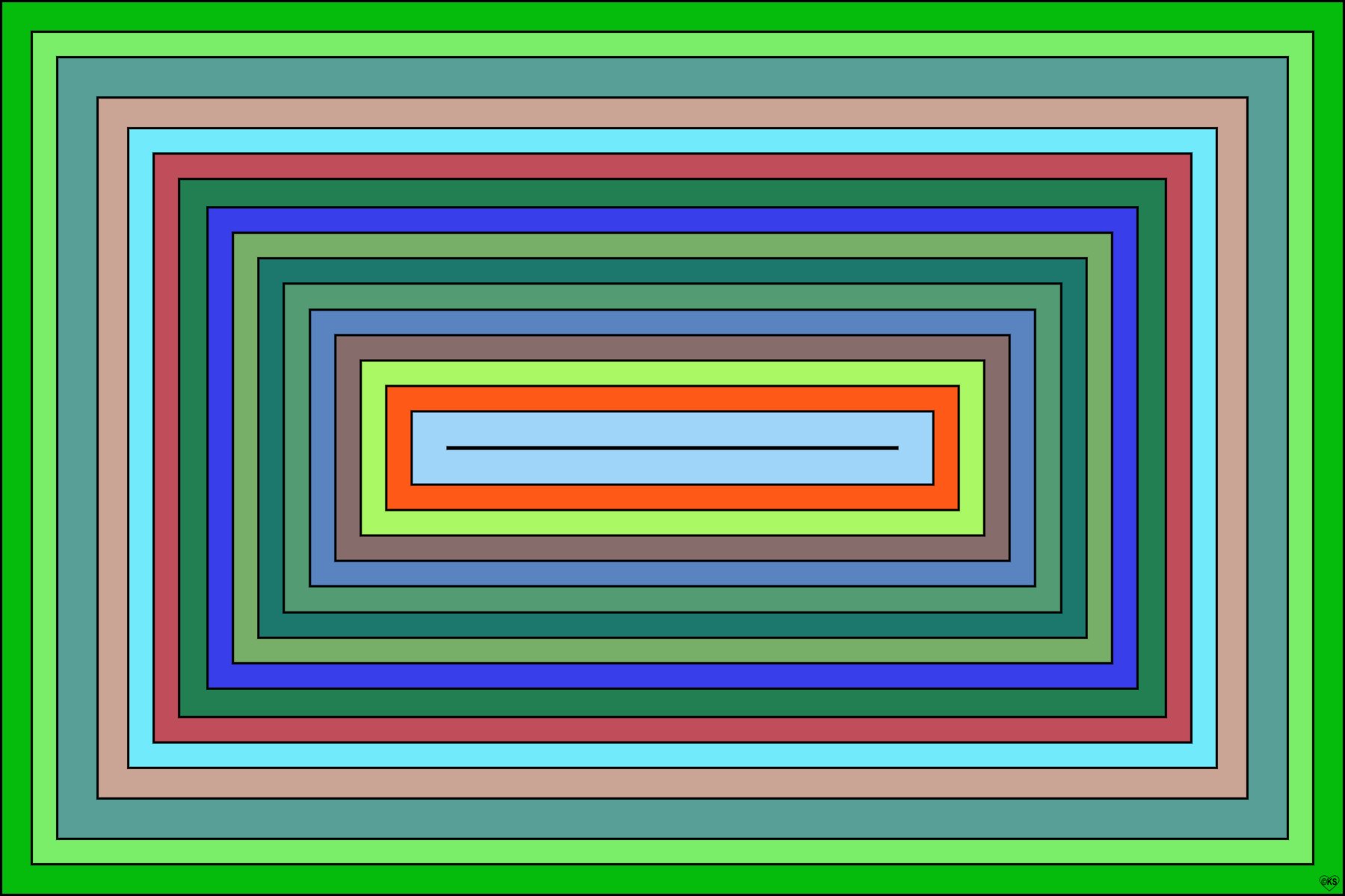 Solve Concentric Rectangles!! ~ M jigsaw puzzle online with 96 pieces