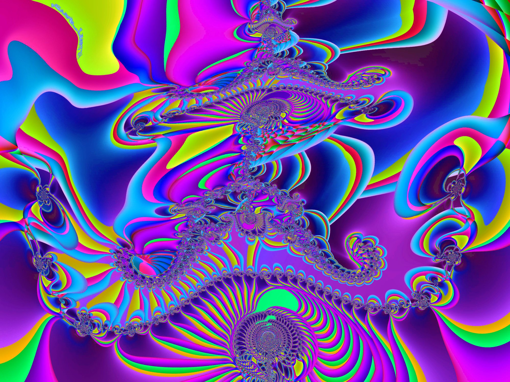 Exploding Ribbon Fractal Solve 06282024 Sterling fractal Stretched Ribbons medium-large jigsaw ...