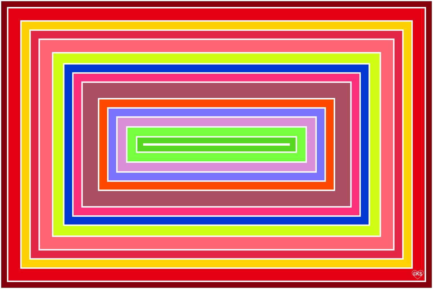Solve Concentric Rectangles!! ~ M jigsaw puzzle online with 96 pieces