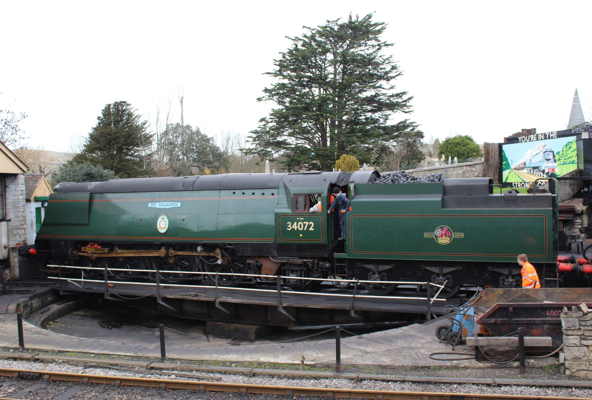 Solve SR Battle of Britain Class 34072 257 Squadron on Swanage shed ...