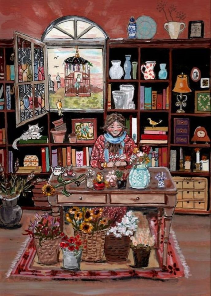 Solve Arranging Flowers jigsaw puzzle online with 150 pieces