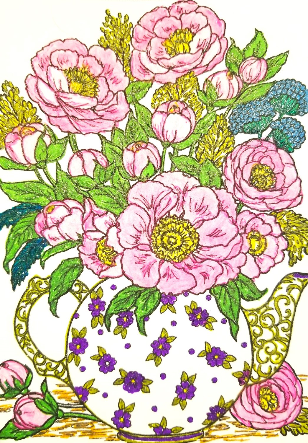 Solve 2024 Teapot Treasures jigsaw puzzle online with 77 pieces