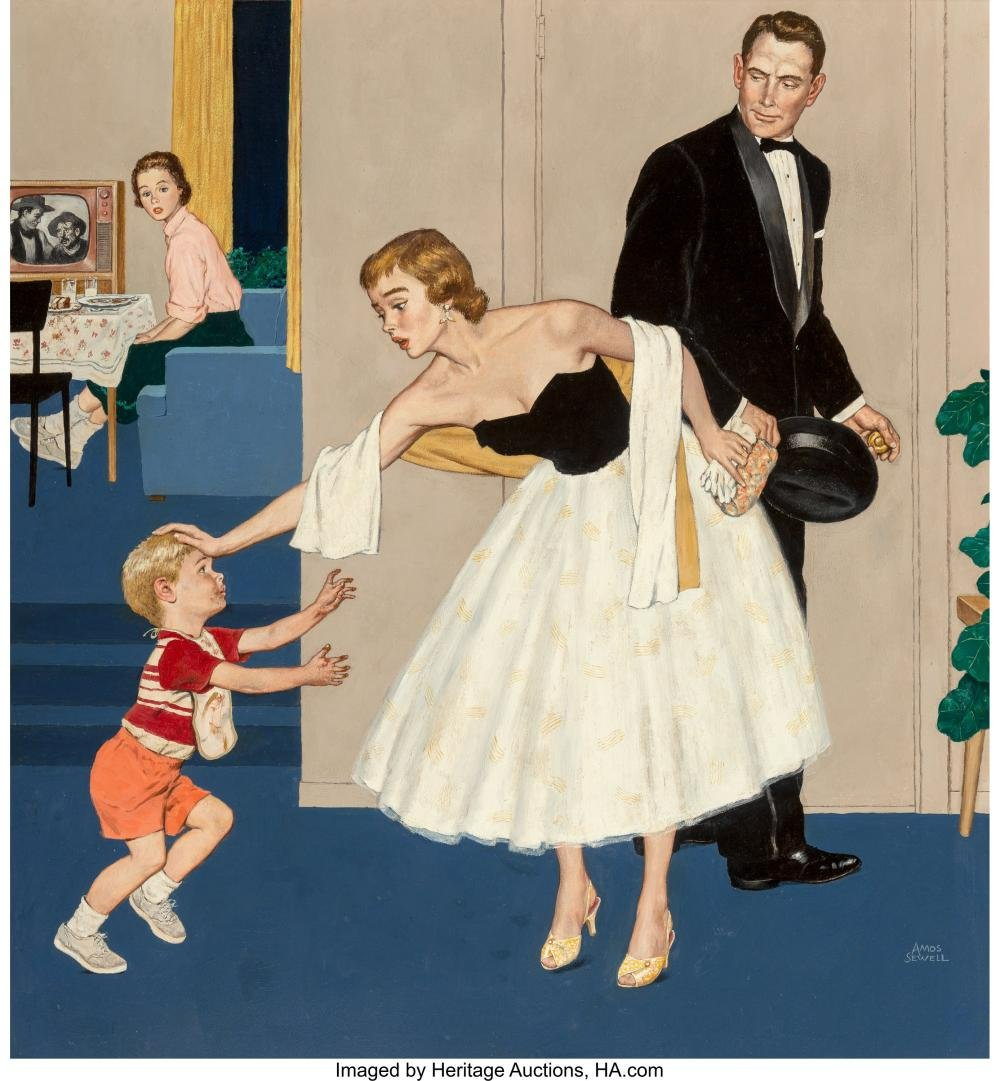 Solve "Formal Hug" by Amos Sewell jigsaw puzzle online with 306 pieces