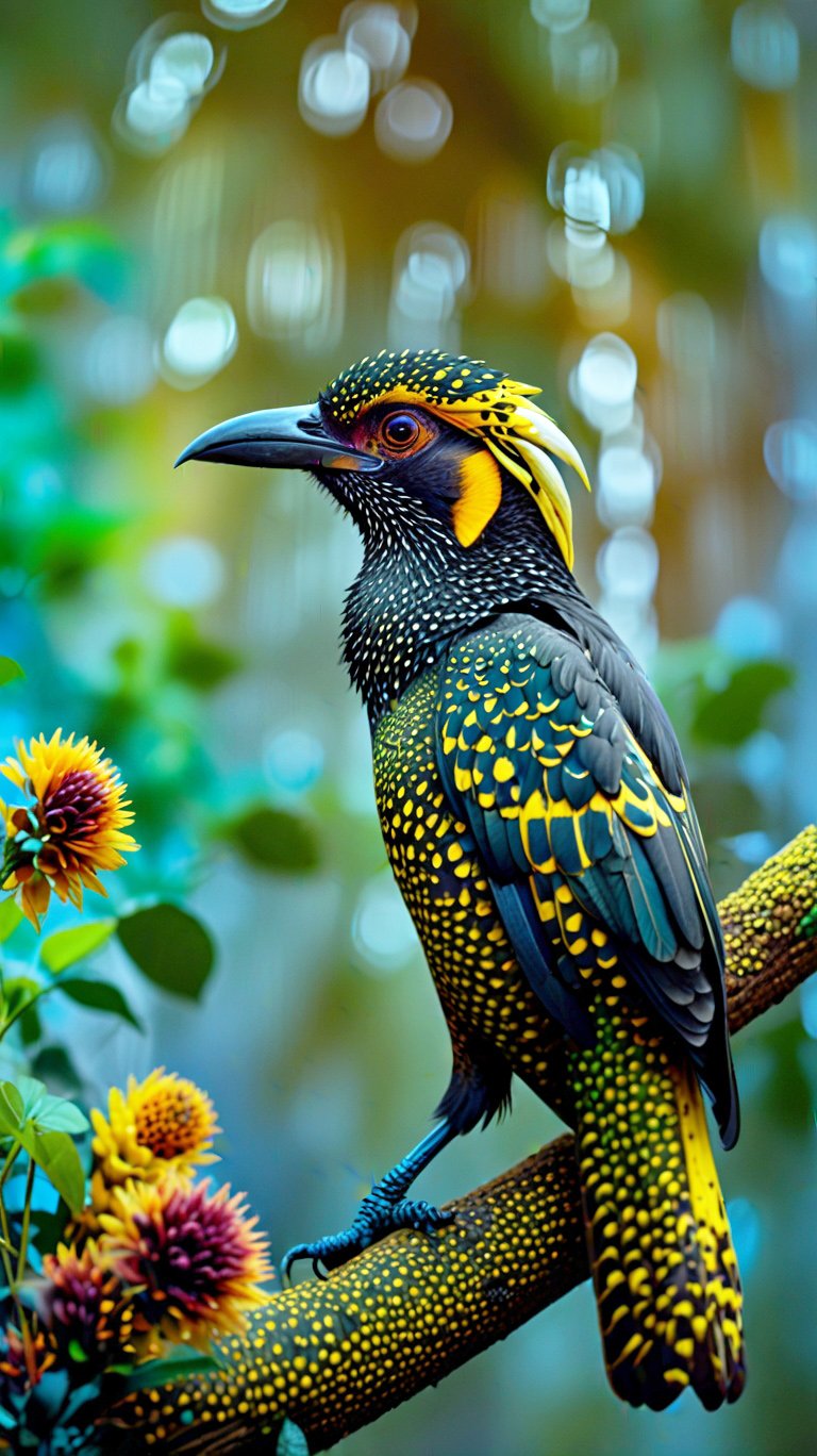 Solve A mythical bird (2) jigsaw puzzle online with 91 pieces